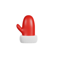 3d Christmas Santa Glove png