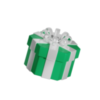 caixa de presente de natal 3d png