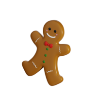 pan de jengibre de navidad 3d png