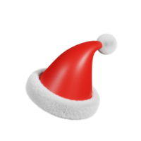 Gorro de Papá Noel de Navidad 3d png