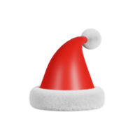 Gorro de Papá Noel de Navidad 3d png