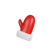 3d Natale Santa guanto png