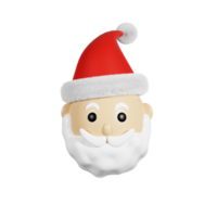 3D-Weihnachts-Sankt-Kopf png