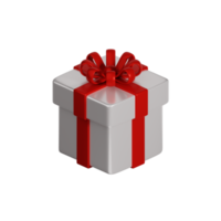 caixa de presente de natal 3d png