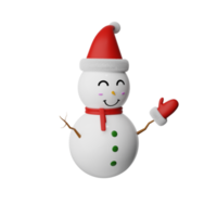 boneco de neve de natal 3d png