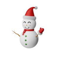 3d Kerstmis sneeuwman png