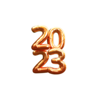 New Year 2023 Numbers 3d illustration png