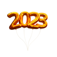 neujahr 2023 zahlen 3d-illustration png