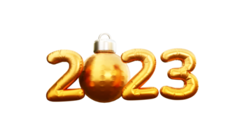 2023 Happy New Year 3d illustration png