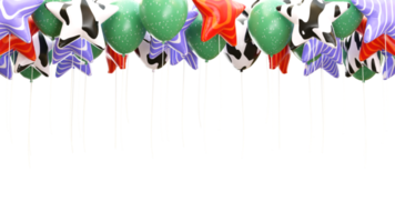 farbenfroher Ballon 3D-Darstellung png