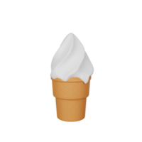 3d rendering of ice cream fast food icon png