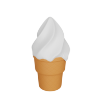 Representación 3D del icono de comida rápida de helados png