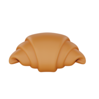 3D-Darstellung von Croissant-Fast-Food-Symbol png