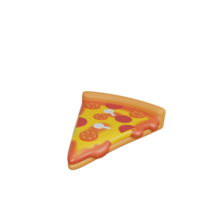 3d rendering of pizza junk food icon png