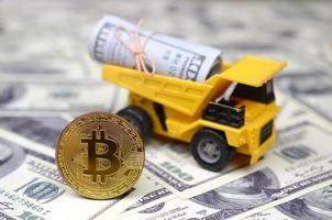 The concept of high prices Bitcoin against the US dollar photo