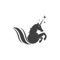 Ilustración de vector de icono de logotipo de unicornio