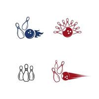 Bowling icon Template vector