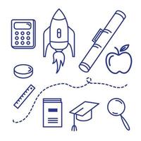 Back to school element  icon vector