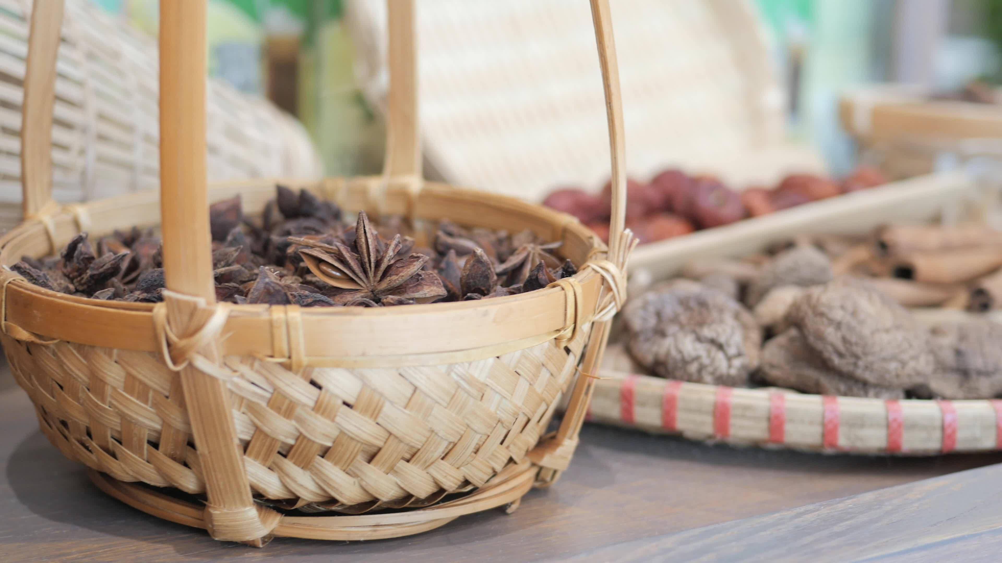 A basket of licorice and other seeds 13996570 Stock Video at Vecteezy