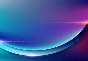 Abstract technology concept blue and pink gradient circles shapes with lighting effect on vibrant color background vector