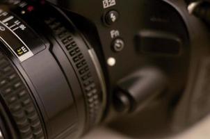 Details of modern digital SLR photocamera photo