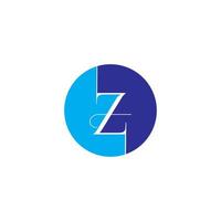 Abstract Initial Letter Z Logo. Blue Light Square Geometric Line Style isolated on Blue Background. Usable for Business and Branding Logos. Flat Vector Logo Design Template Element.