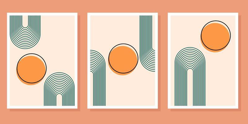 Abstract boho shape set