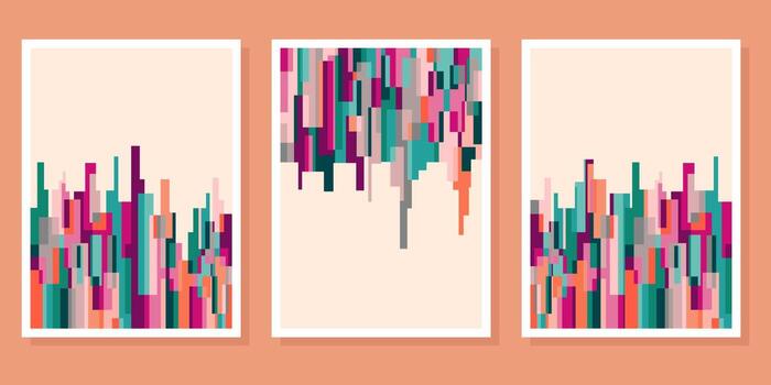 Abstract Bauhaus geometric pattern background vector circle