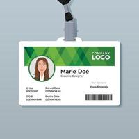 Simple Green Identity Card Template