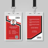 Modern Red ID Card Template vector