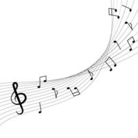 composición de notas musicales vector