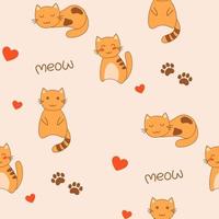 cute kittens pattern vector