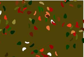 Light Green, Red vector pattern with chaotic shapes.