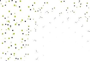 plantilla de vector verde claro, amarillo con cristales, círculos, cuadrados.