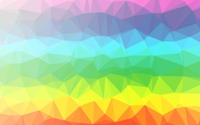 Light Multicolor, Rainbow vector polygon abstract backdrop.