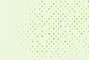 Light green vector pattern with symbol of cards.