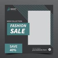 Social Media post fashion sale or banner template post pro vector