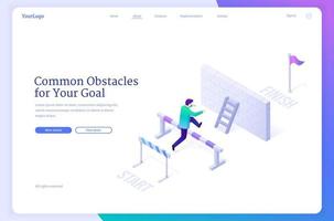 Common obstacles for your goal website vector