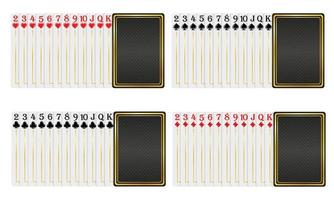 casino cards for gambling vector illustration isolated on white background