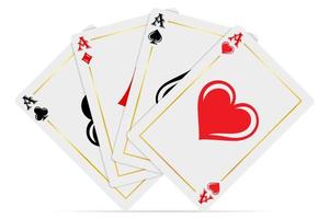 casino cards for gambling vector illustration isolated on white background