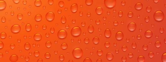 Texture of water droplets on red background vector