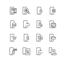 Set of mobile apps and technology icons, component, analytic and variety vectors. vector