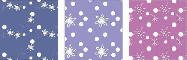 A set of seamless pattern winter edition vector