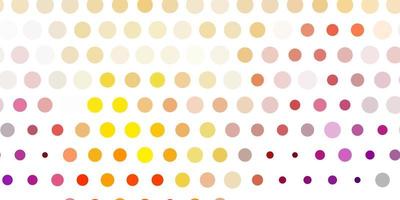 Light pink, yellow vector backdrop with dots.