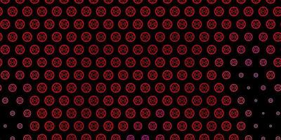 Dark Pink, Red vector pattern with magic elements.