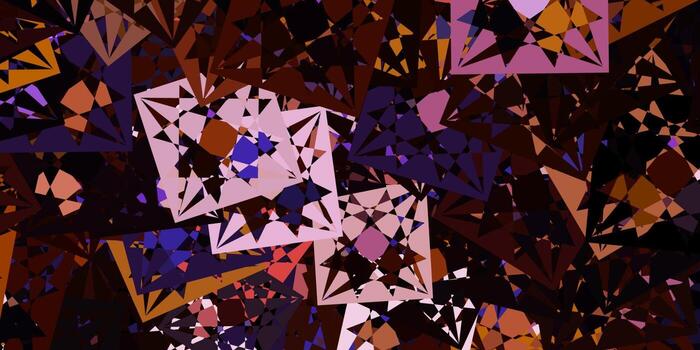 Light Pink, Yellow vector layout with triangle forms.