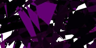 Dark Purple vector background with polygonal forms.