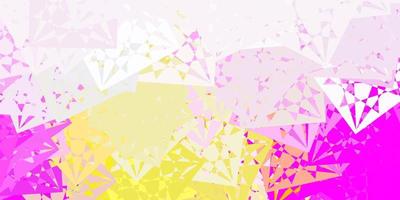 Light Pink, Yellow vector background with polygonal forms.