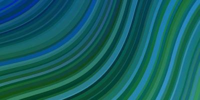 Light Blue, Green vector backdrop with bent lines.