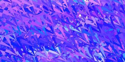 Dark blue, red vector background with triangles.